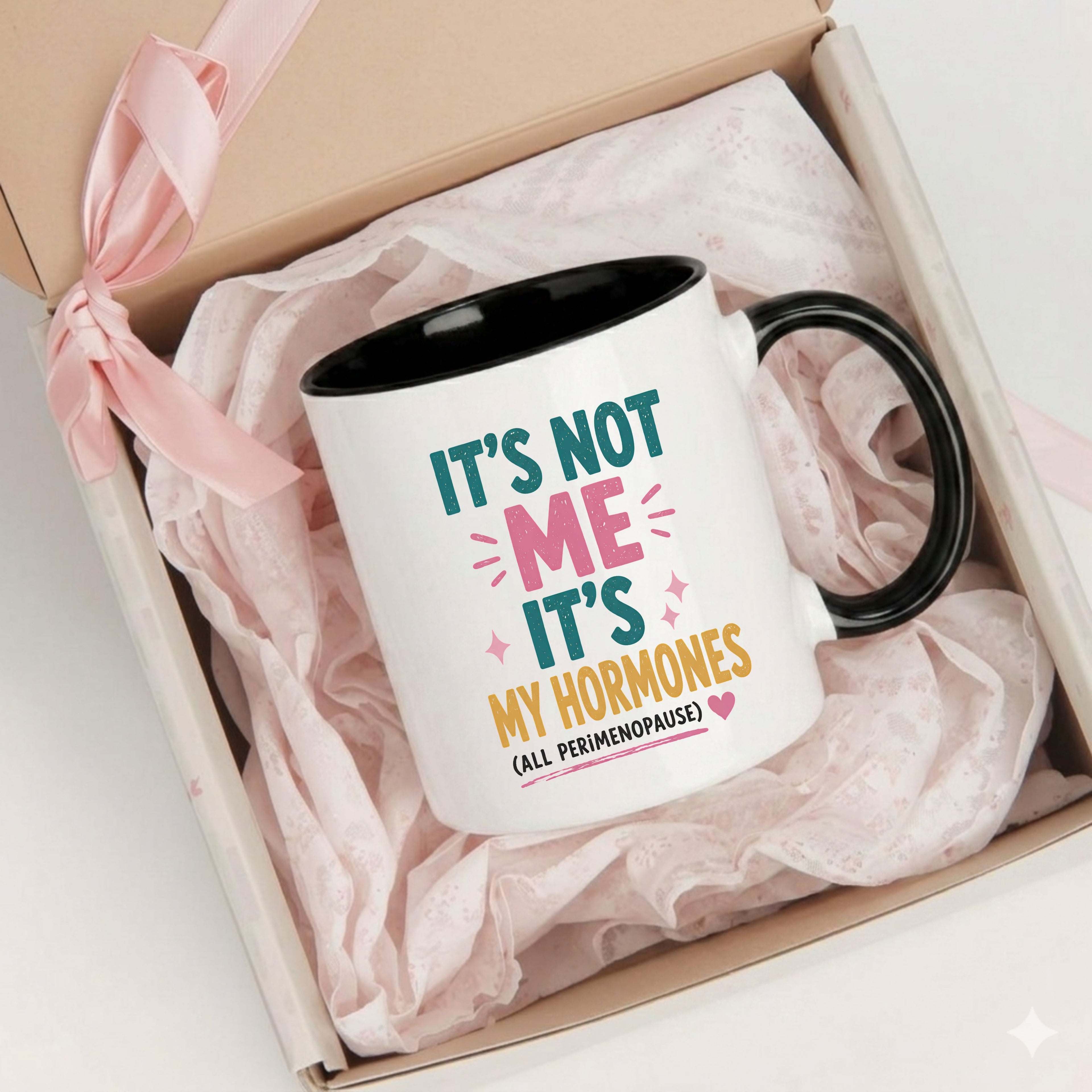 Retro It's Not Me It's My Hormones Mug | Funny Menopause Gift