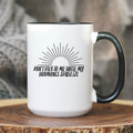 Black accent funny perimenopause mug with hormone humor design, gift for women experiencing menopause or mood swings